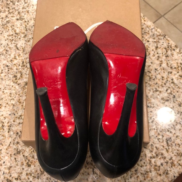 Christian Louboutin Pigalle 100mm Black Leather 38 - Picture 5 of 10